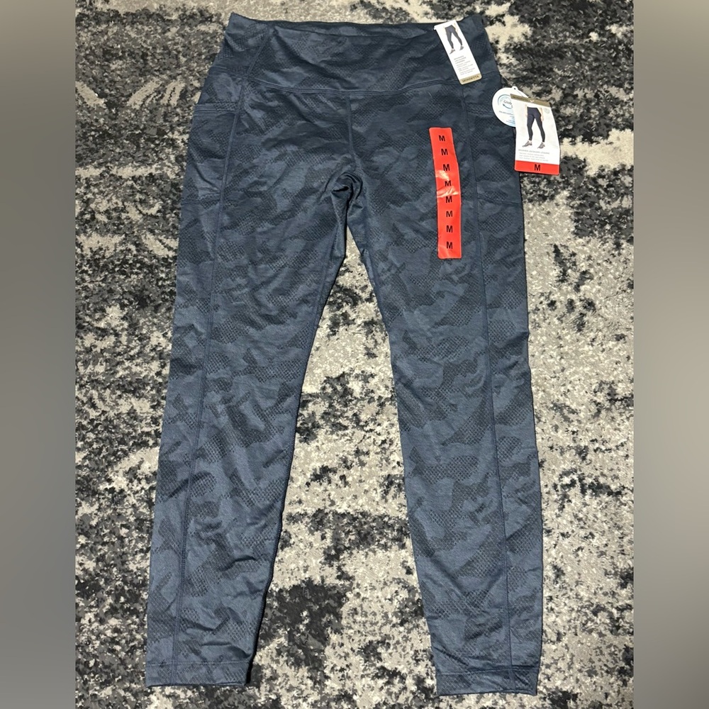 Mondetta Navy Patterned Leggings Size M